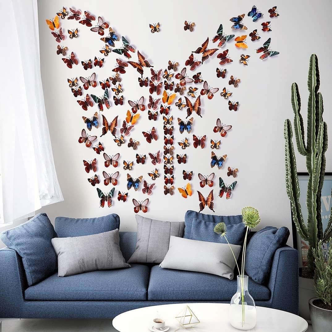 Magnetic & Adhesive 3D Butterfly Art Stickers – Transform Your Space