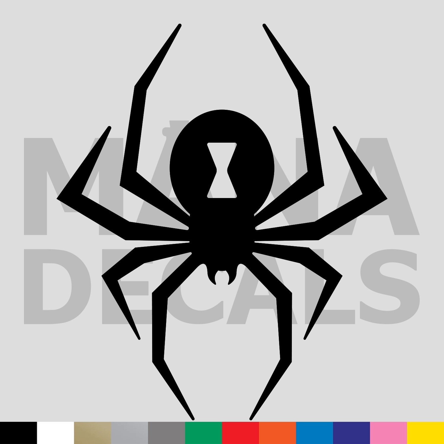Black Widow Spider Vinyl Die Cut Decal Sticker – Deadly Arachnid Hourglass