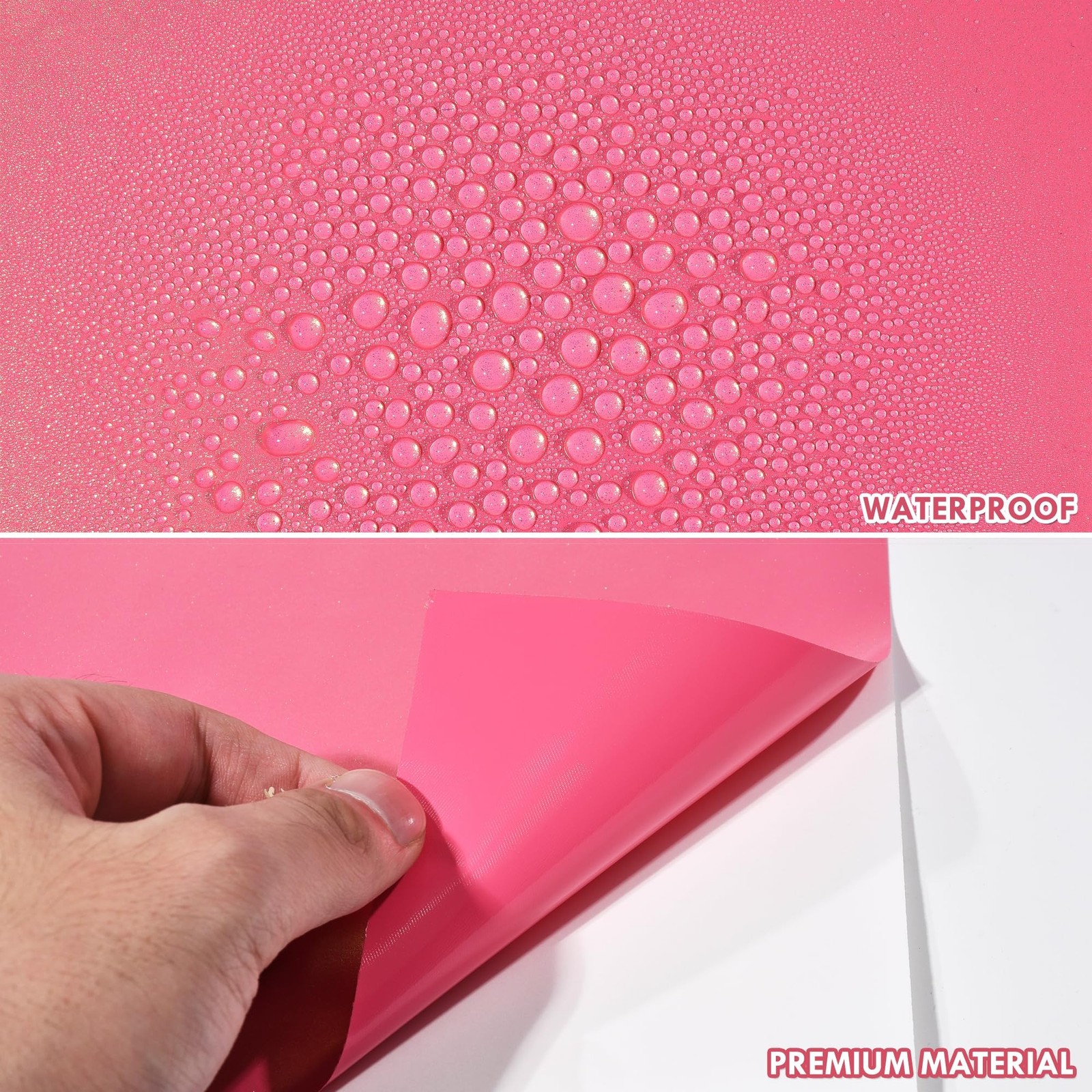 AuMoHall Bright Pink Charming Diamond Gold Metallic Chameleon Vinyl Wrap
