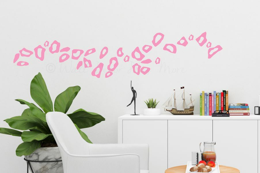 Leopard Cheetah Animal Print Wall Sticker Decals 31pc 5" Room Decor Peel-n-Stick