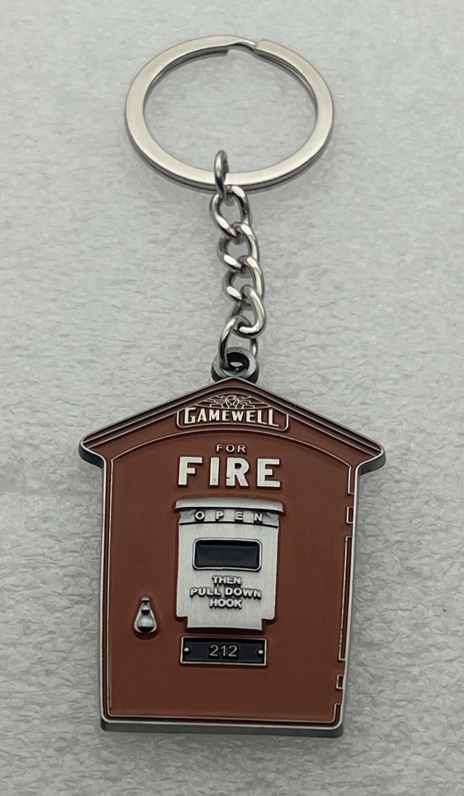 Vintage Gamewell Fire Alarm Call Box Keychain – collectors piece .