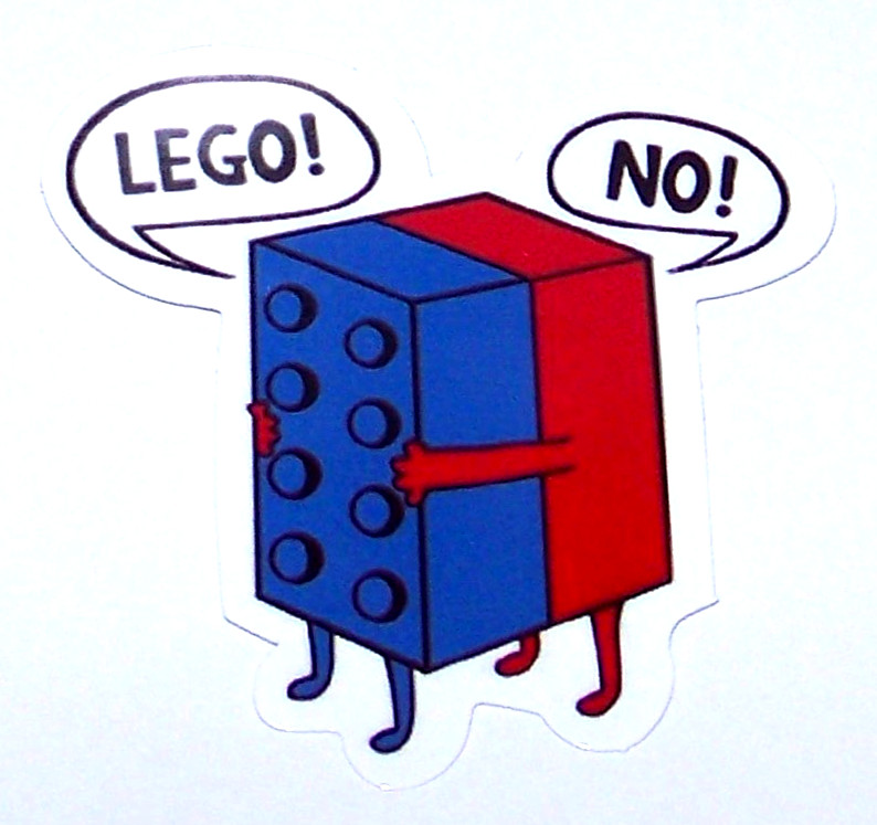 LEGO – Logo Die Cut Sticker Decal Parody Lego Sticker "LEGO, NO!"
