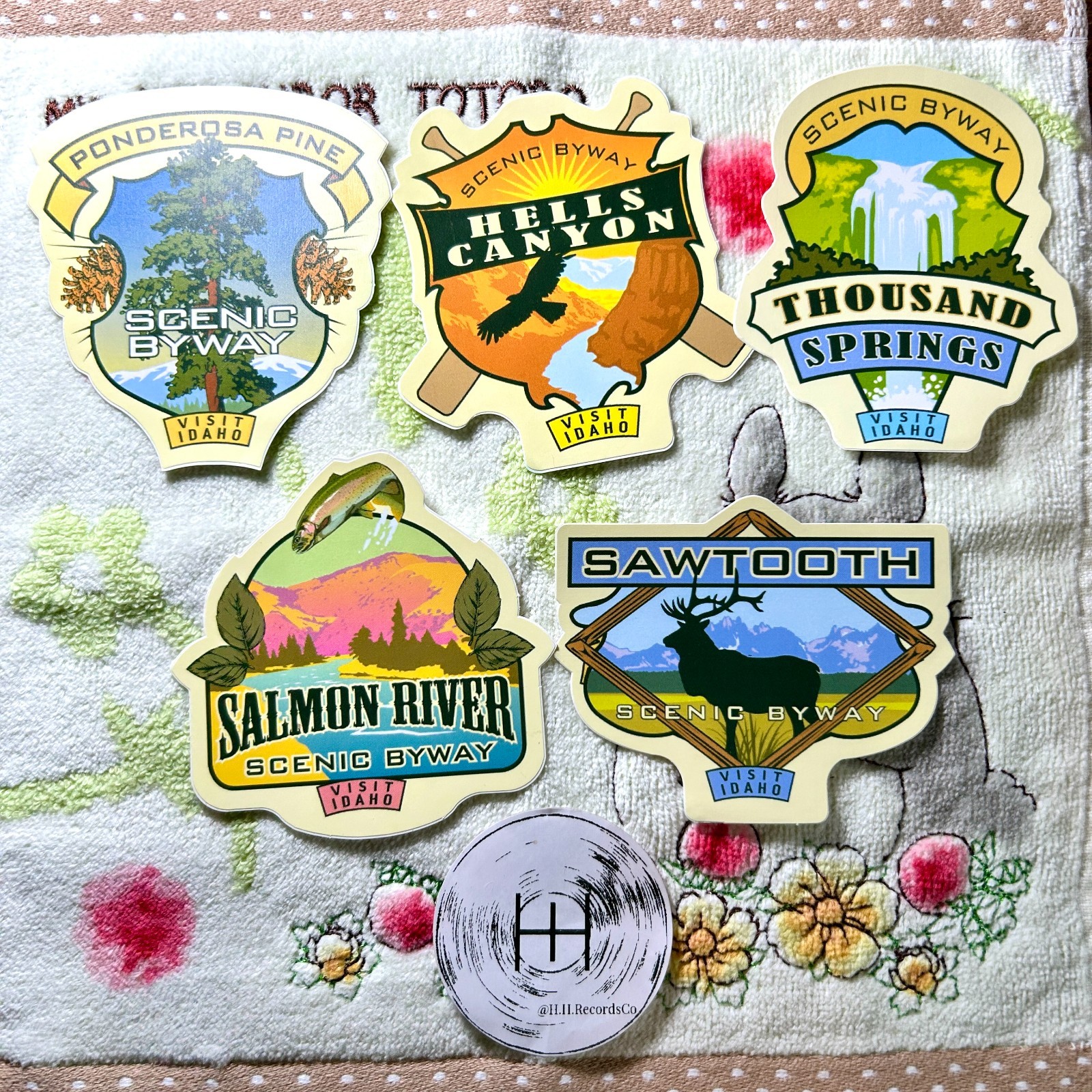 Official Visit Idaho Sticker Set of 5 | Window Decal Sticker Lot Waterproof