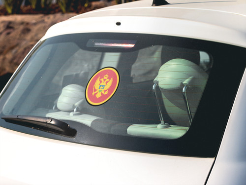 Montenegro Flag Circle Sticker Decal
