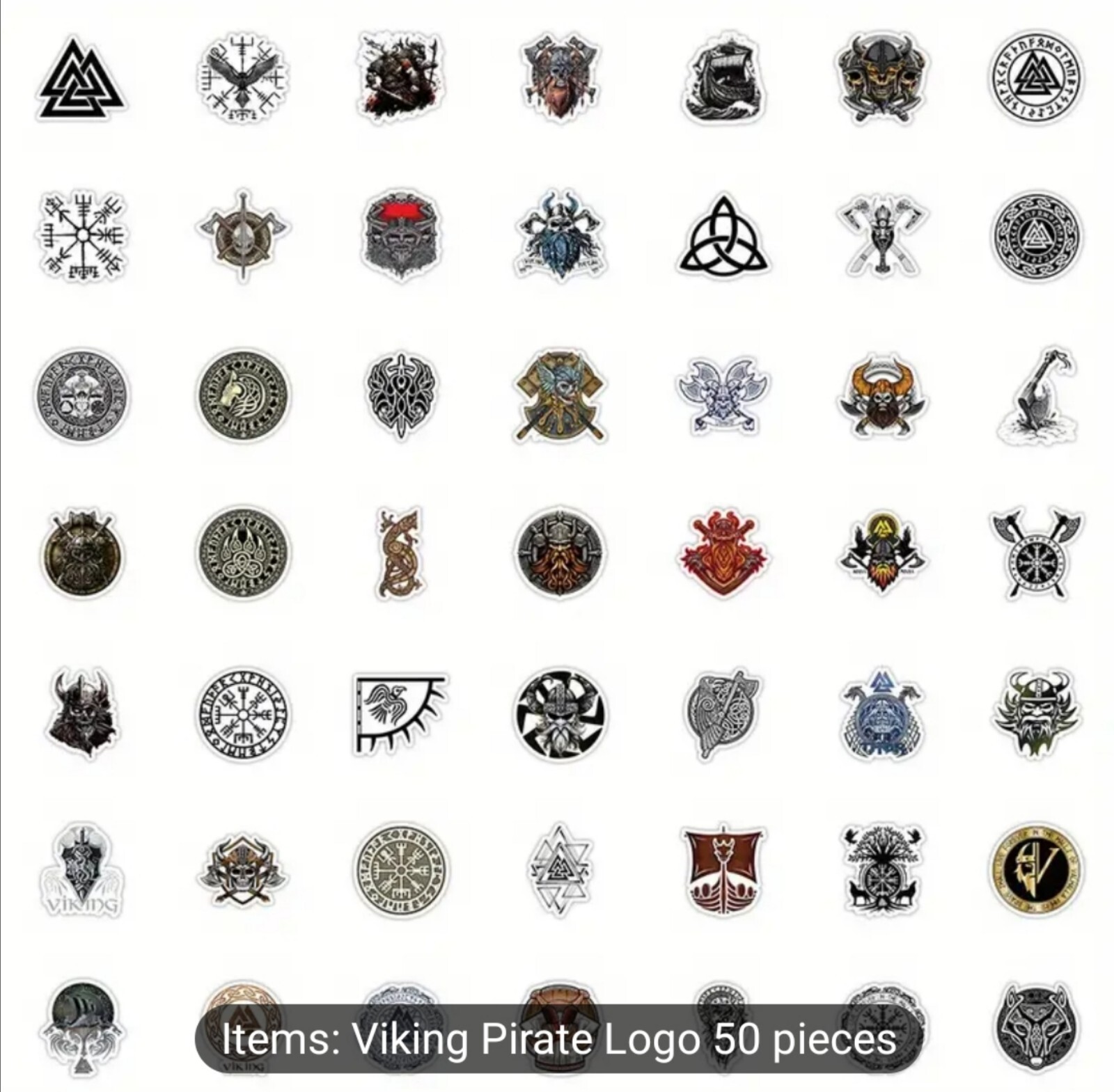 10 PCS Viking Old Norse Celtic Pagan Runic Totem Stickers 3 BRAND NEW