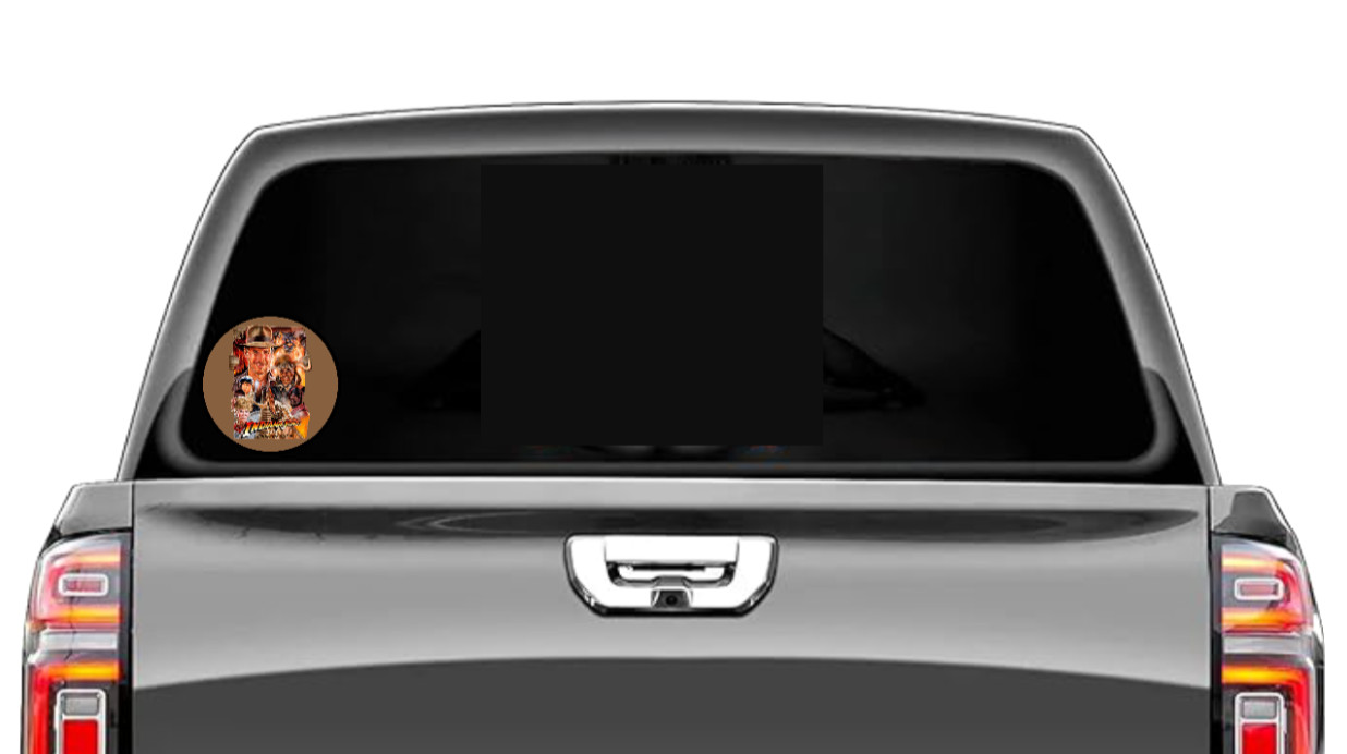 Movie – Indiana Jones – 4" Handmade Vinyl Decal Vehicle Laptop Cooler Cup 26-3