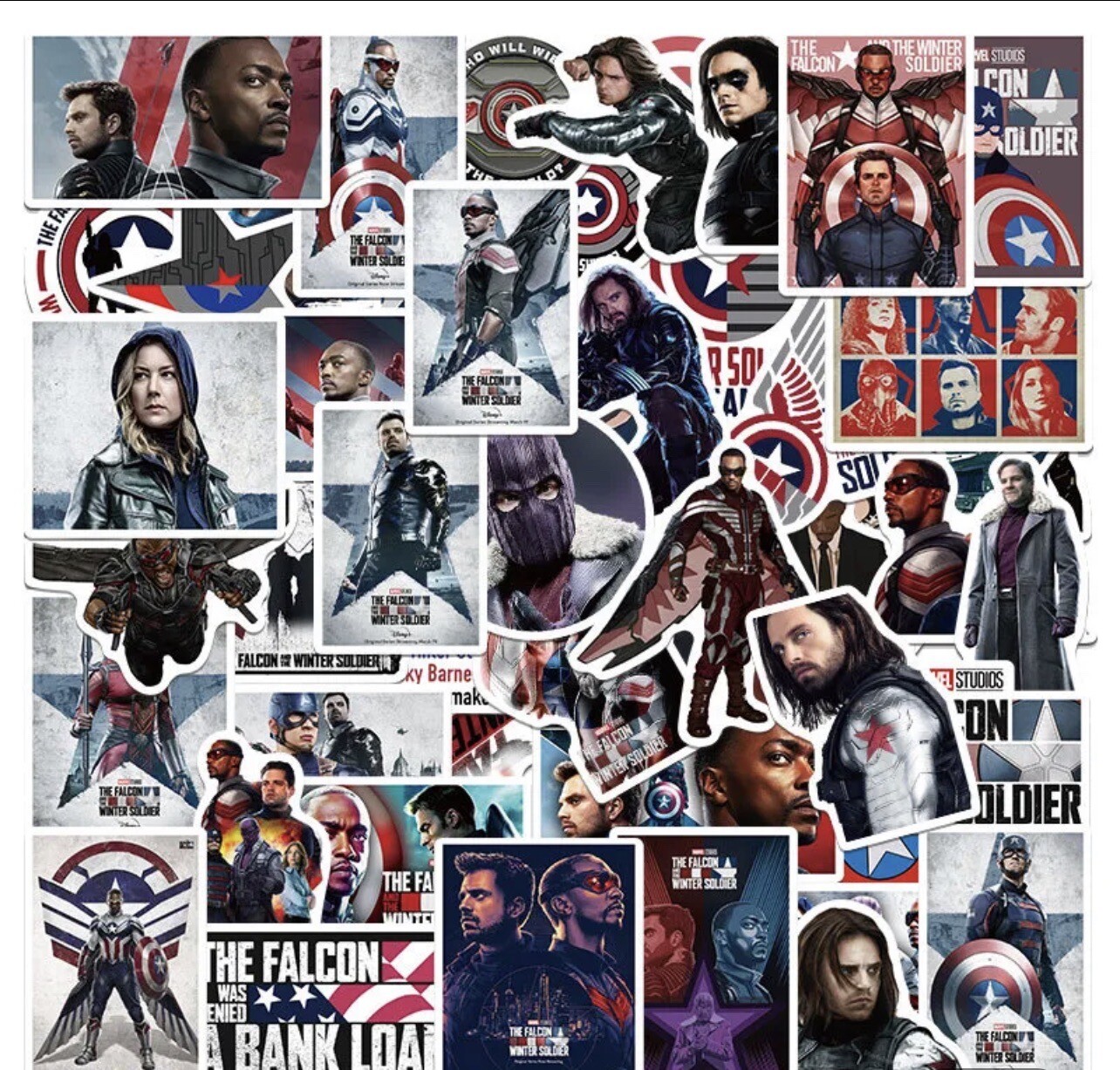 10 Random Captain America Movie Stickers Car Decals Laptop Binder Free Shipping!
