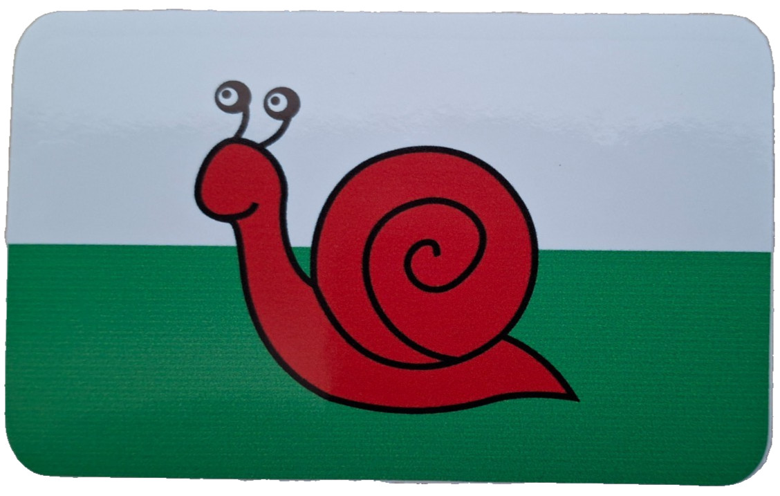 Wales Snail Flag Sticker 20 mph – External Car Window Bumper Sticker