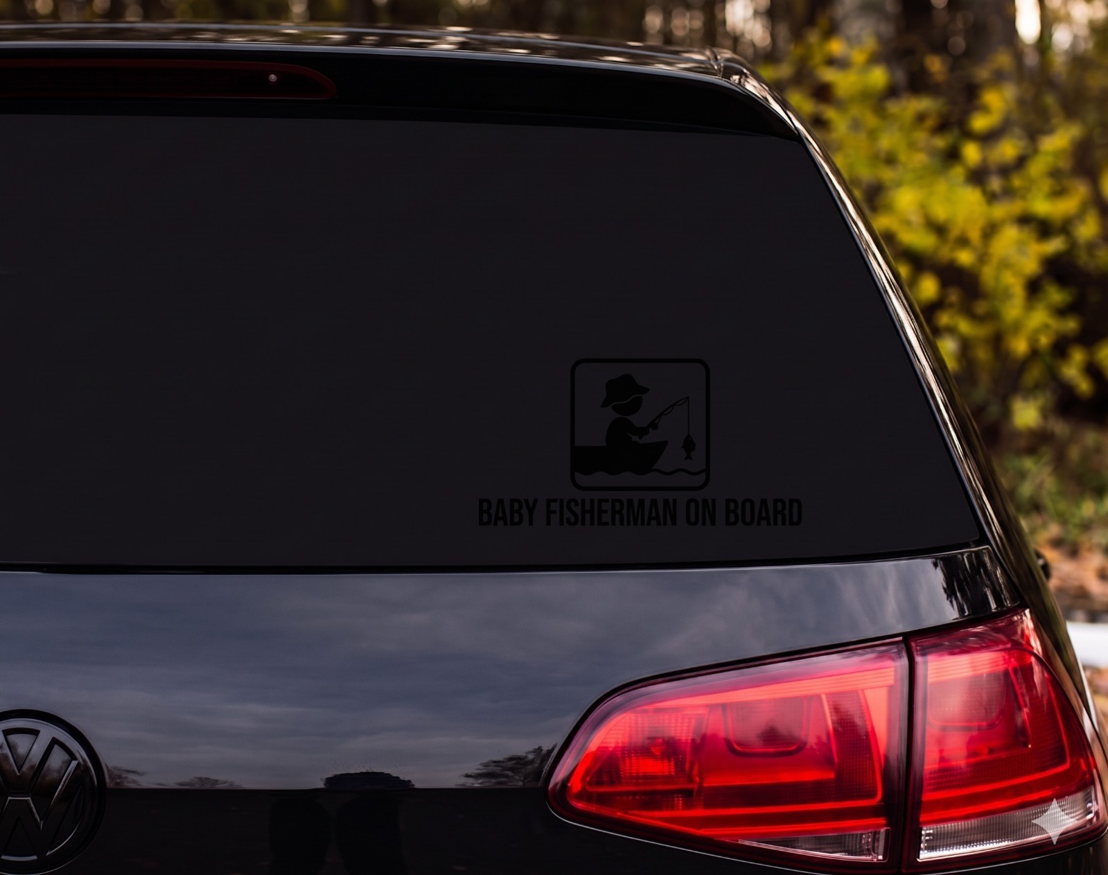 Baby On Board Fisherman Fun Vinyl Decal Sticker Car Window | New Baby Gift