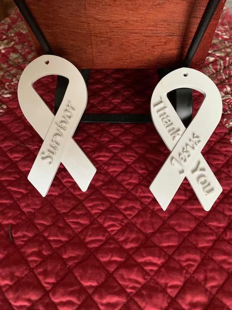 Custom Made 3D Cancer Ribbons for Survivors and Fighters multi color