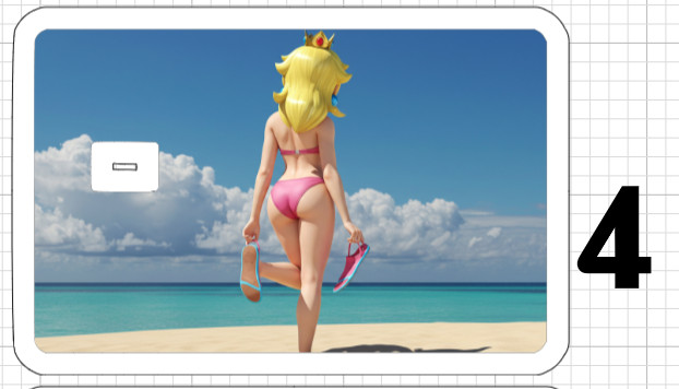 Sexy Princess Peach Credit Debit ATM Card Skin Sticker Beach Anime Pink Nintendo