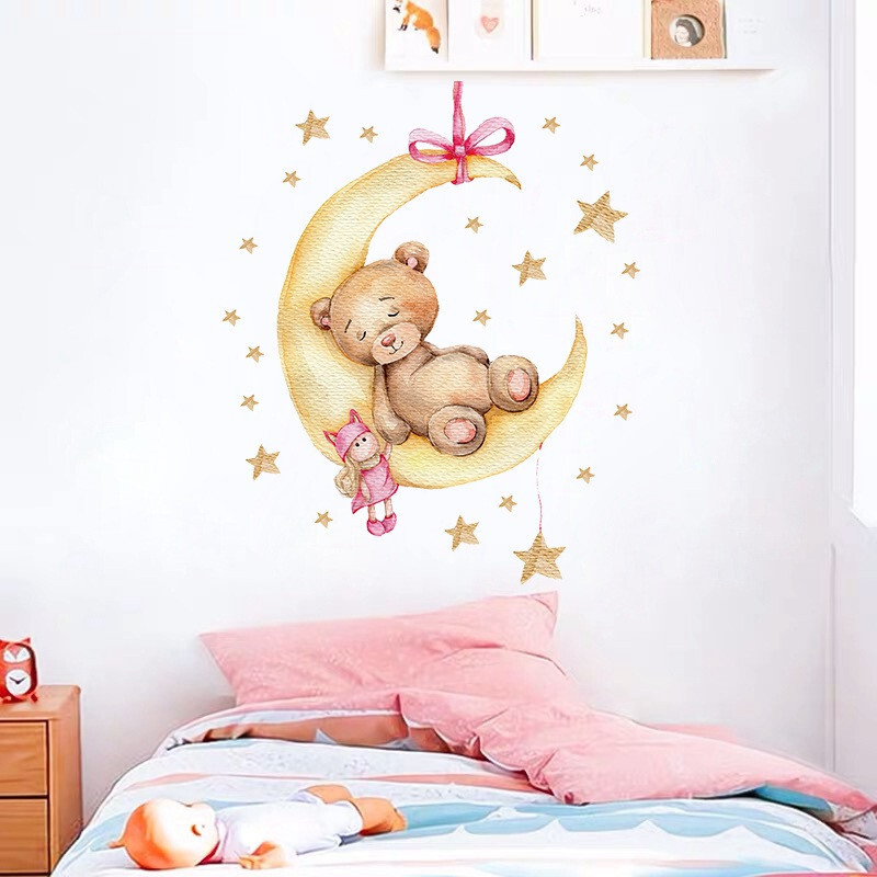 Wall sticker bear 73x60cm wall sticker room bedroom wall wall 