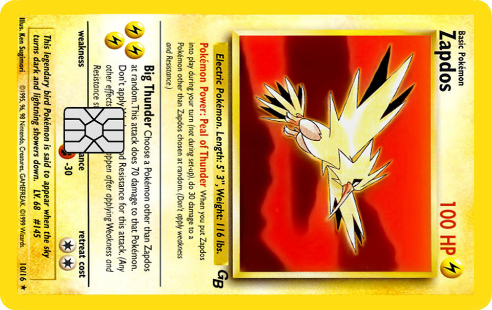 Pokémonster Card Collection Credit Card Skin / Wrap Decal Pre-Cut Sticker