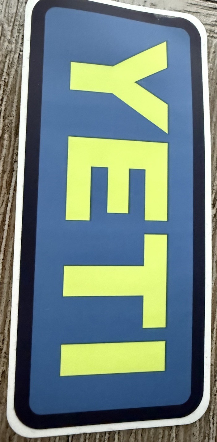 YETI AUTHENTIC STICKER Blue and Green Decal Vinyl 4 Inch Go Seahawks fast Ship!