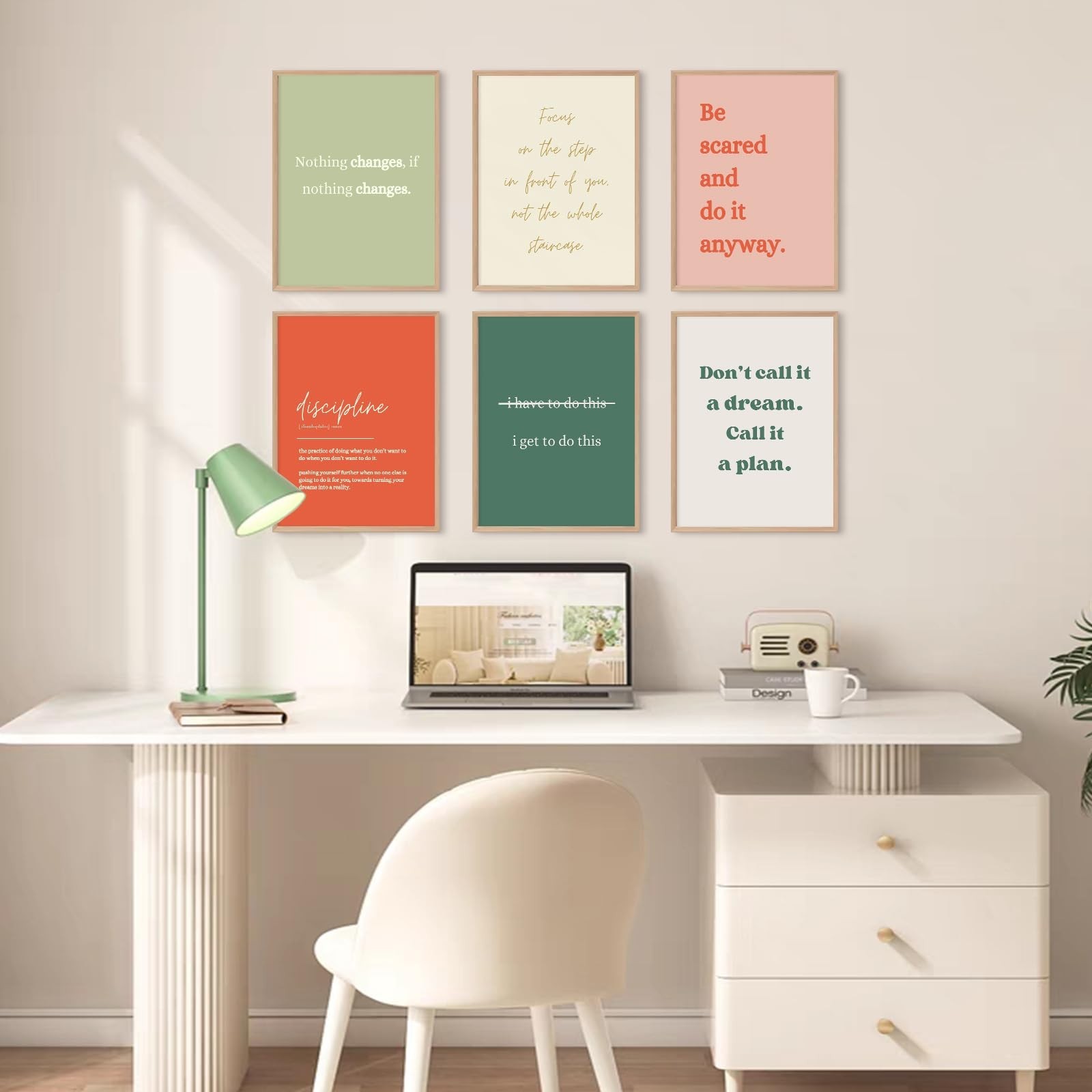 Office Wall Art Motivational Posters Inspirational Quote Canvas Wall Decor Of…