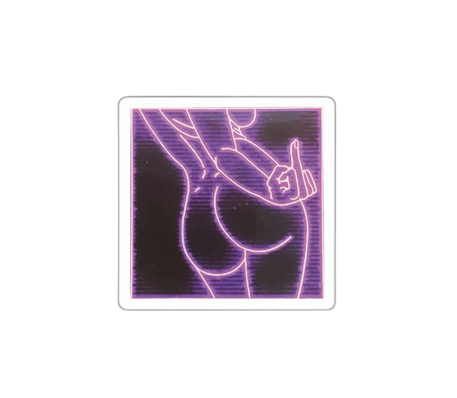 Neon Butt Sticker