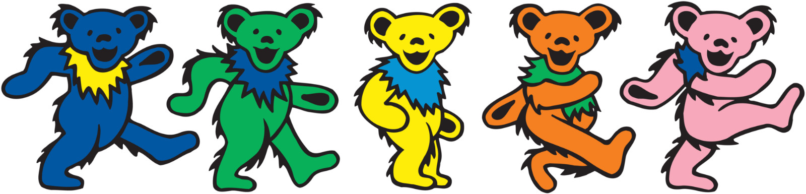 Grateful Dead Dancing Bears Sticker – Vinyl Decal Multi-Size for Laptops