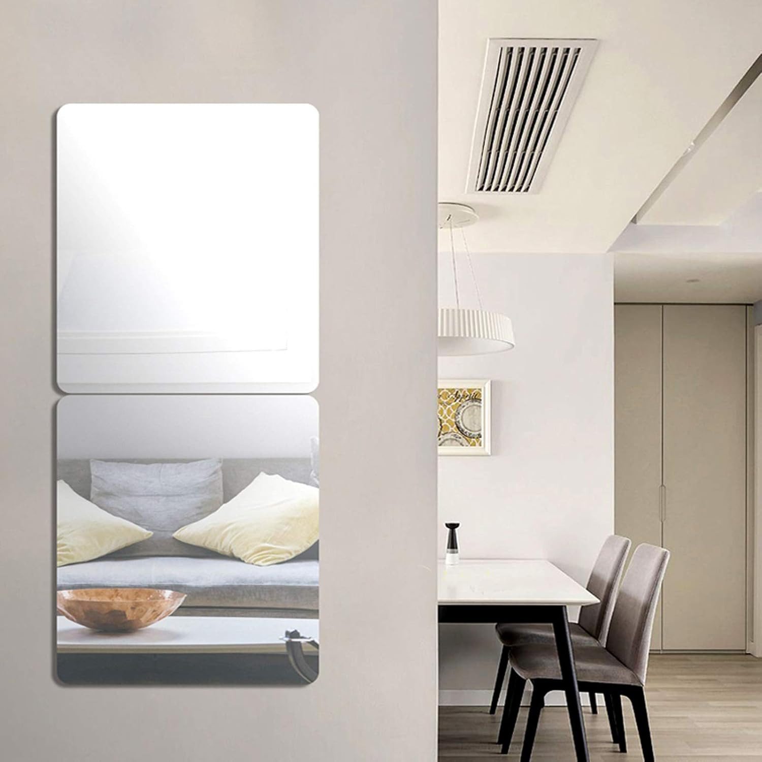 Acrylic Self Adhesive Mirror Sheet for Wall, Plastic Non Glass Sticky Kid Safety