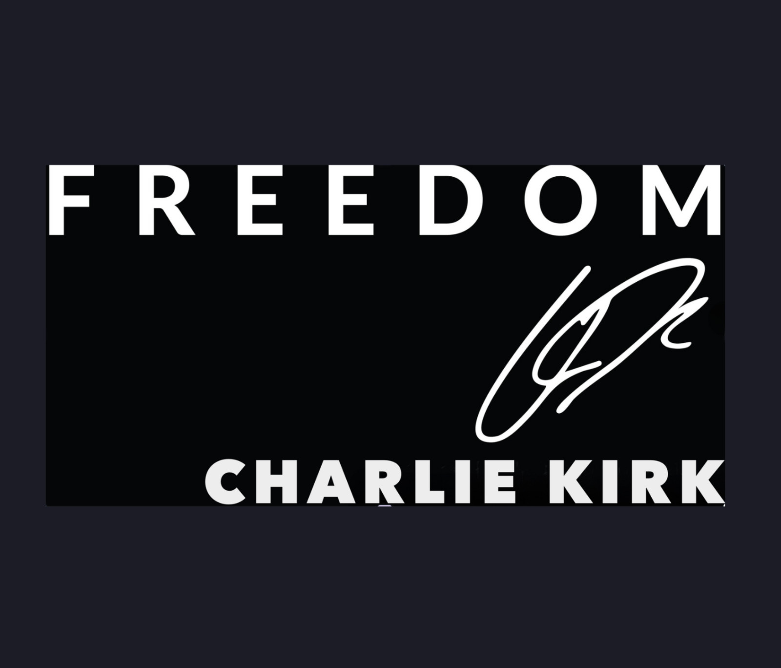 FREEDOM CHARLIE KIRK Vinyl Die Cut Car Decal Sticker – FREE SHIP!!