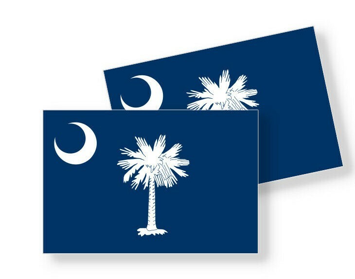 South Carolina Flag Stickers Flag Decals Vinyl Indoor Outdoor Stickers Set of 4