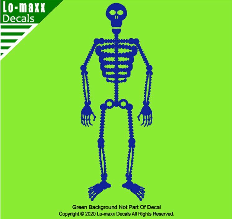 Cool Skeleton Art Original Graphic Design High Quality Die Cut Vinyl Decal