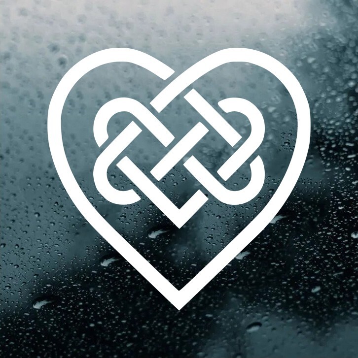 Celtic Love Knot Vinyl Decal | Irish Gaelic Knotwork | Die Cut Sticker