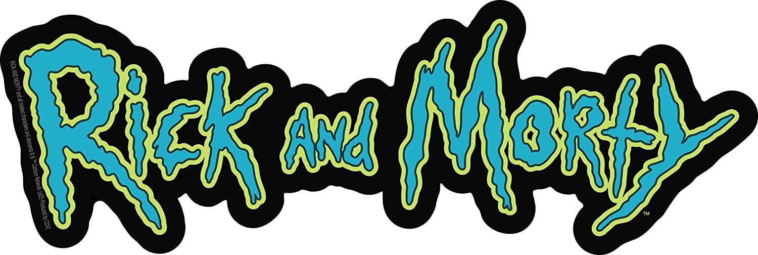Stickers – C&D Visionary – Rick & Morty Text Logo 7"x2.4" NEW Decal Cartoon