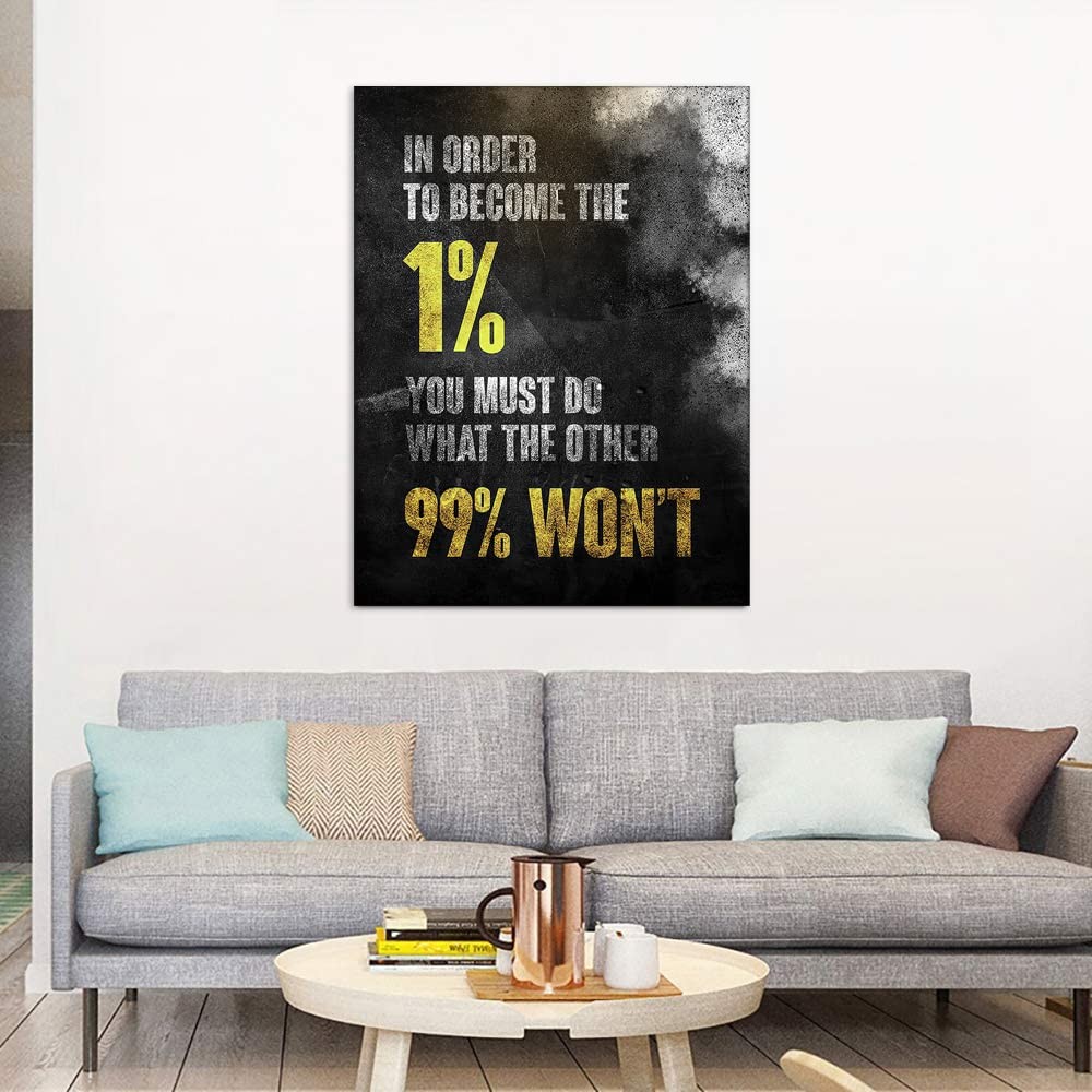 -1% Entrepreneur Motivational Canvas Wall Art -Inspirational Wall Art Poster …