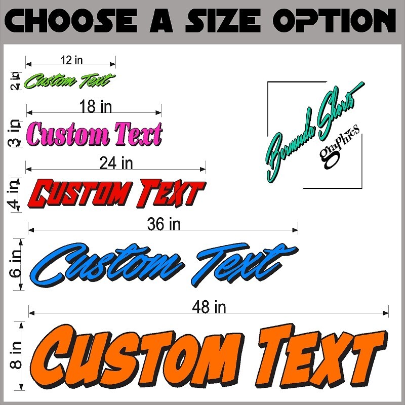 Custom Windshield Decal, Personalized Automotive Vinyl text graphic CTDP 2CL