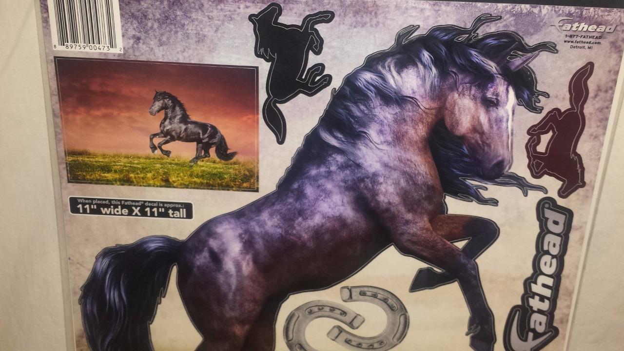 Fathead Dark Horse rearing 11" x 11" Teammate series 8 decals reusable stickers