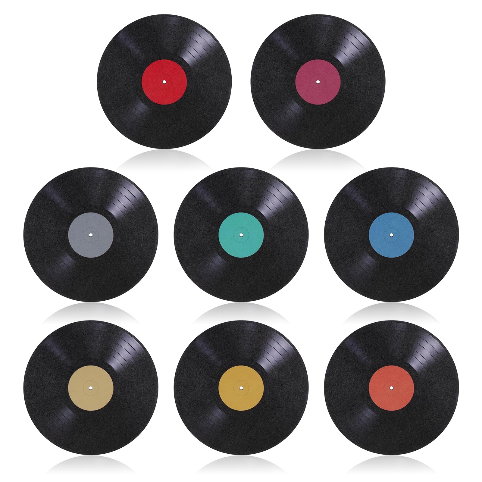 8 Pcs Vinyl Record Wall Decals – 9" Flat Stickers for Wall Decor, Wall Decals…