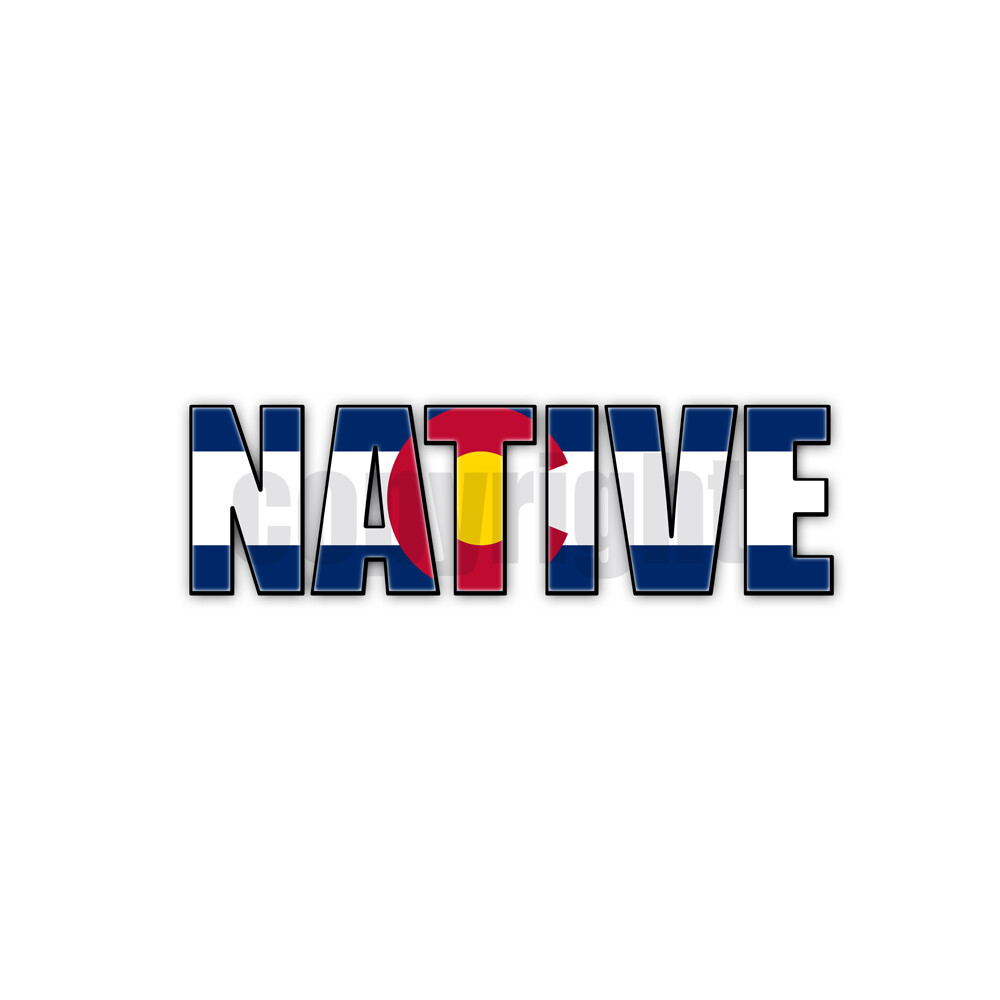 Colorado Native Flag Stickers Flag Decals Vinyl Indoor Outdoor Stickers