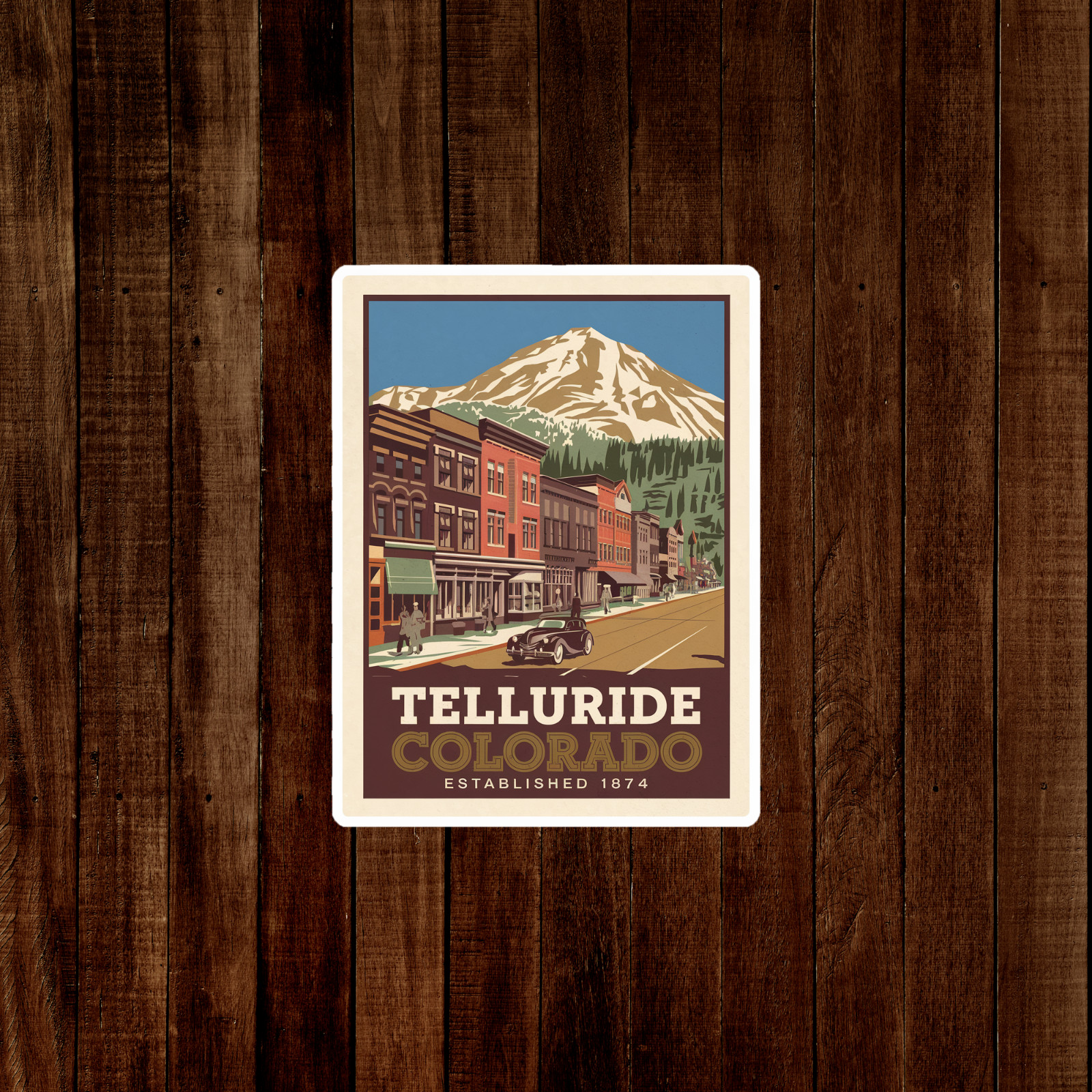 Vintage Telluride Colorado sticker – Retro Ski Resort Travel Art Print Decor 187