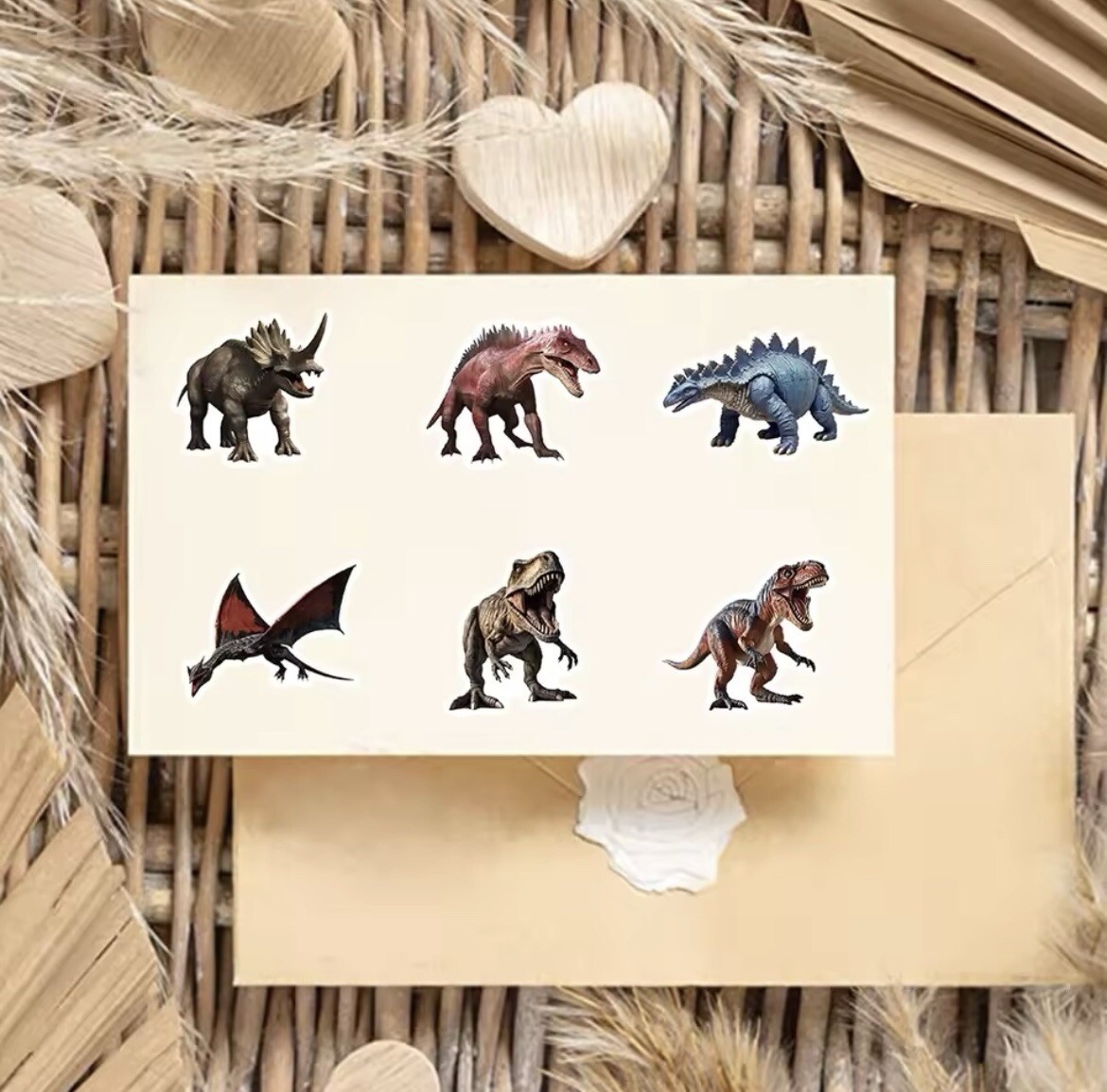 Jurassic Dinosaur Stickers 50pk Mix Fun Dino Style Matte Stickers FREE SHIPPING