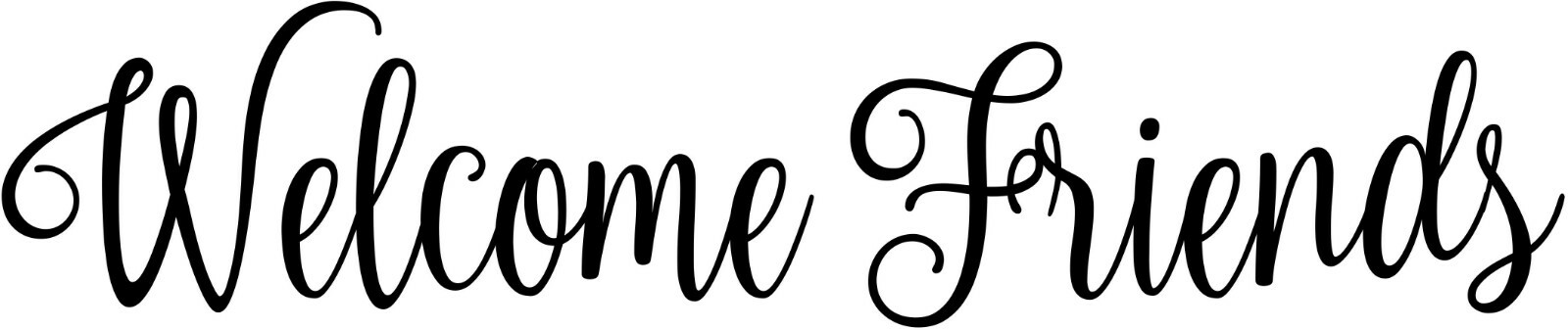 Welcome Friends Vinyl Sticker – Porch Home Neighbor House – Die Cut Decal