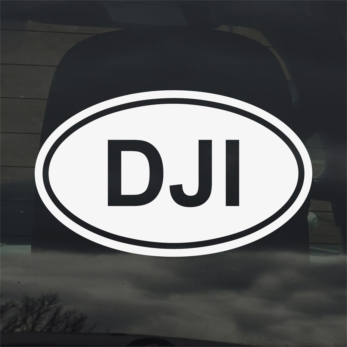 Djibouti DJI Oval Country Code Vinyl Decal Sticker for Car Window Laptop & Gifts