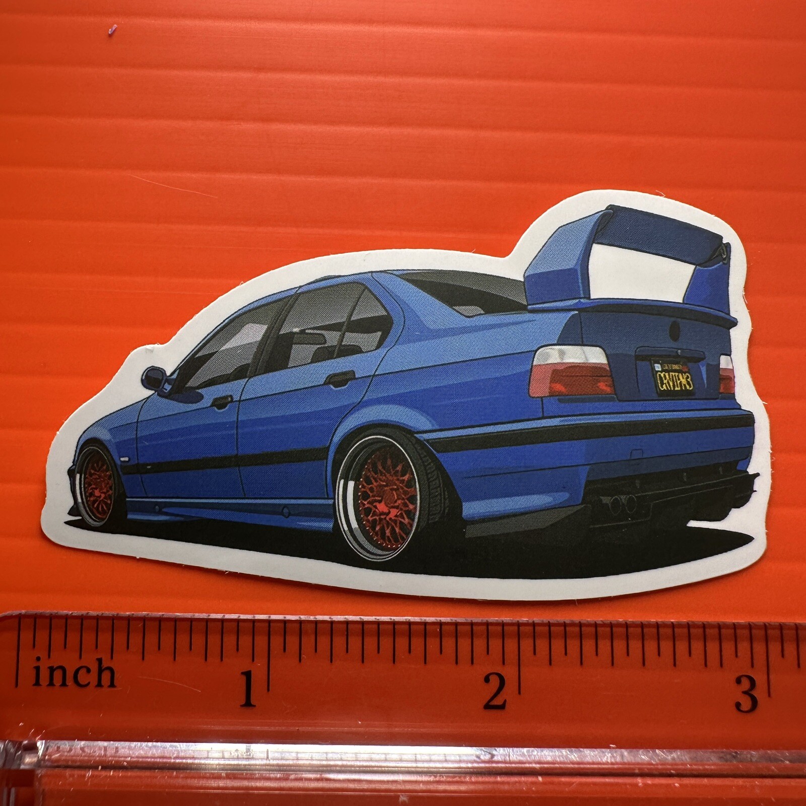 BMW E36 M3 Sticker Decal Racing Car Skateboard Laptop Flask JDM
