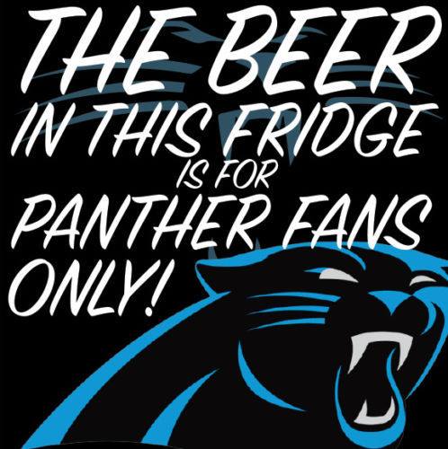 BEER CAROLINA PANTHERS FANS ONLY REFRIGERATOR MAGNET CHRISTMAS MAN CAVE GIFT