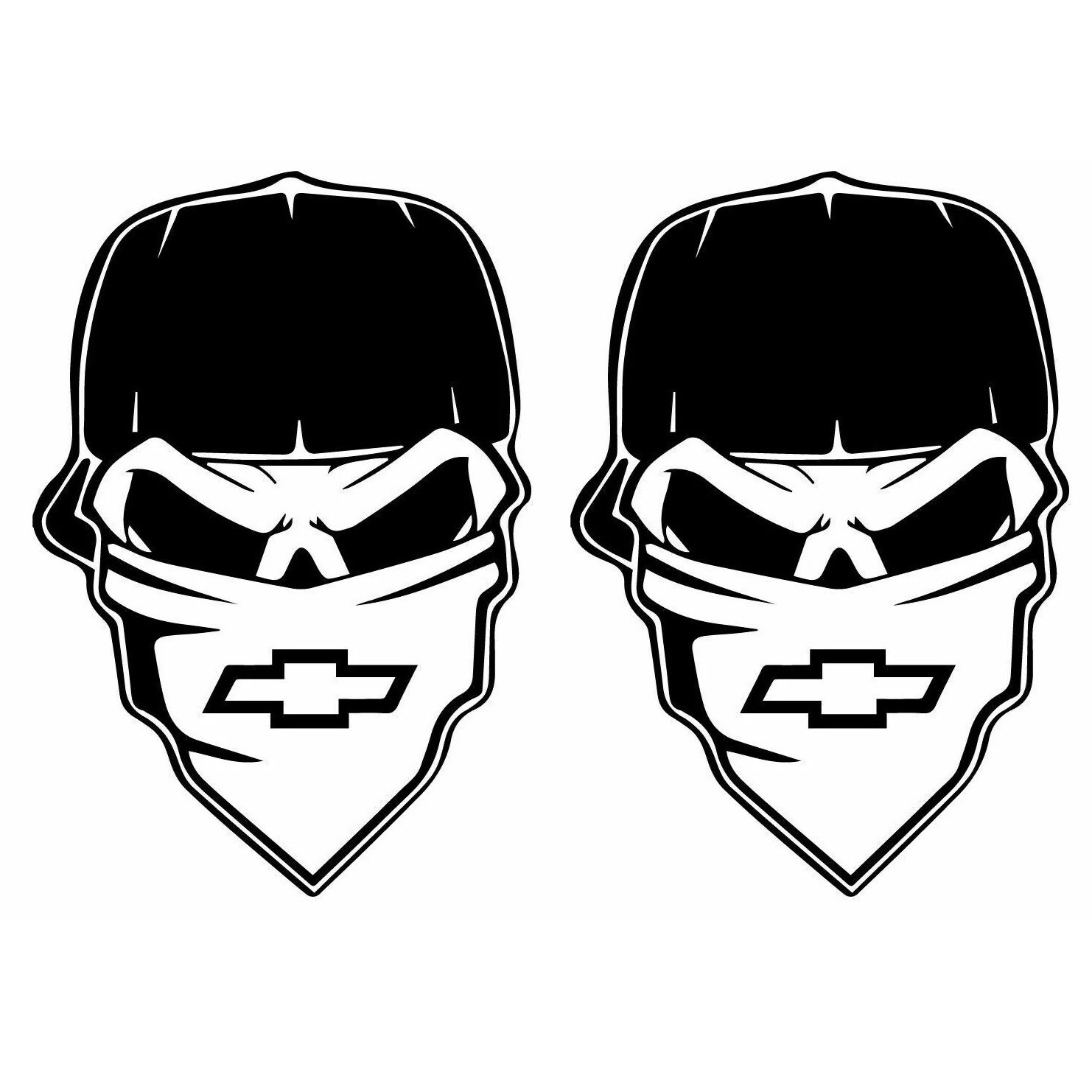 Chevy Decal Chevy Skull Decal Chevrolet Car Window Graphic Vinyl Sticker