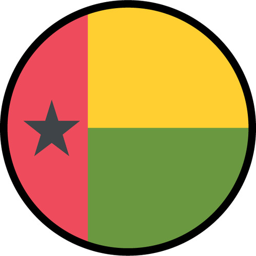 Guinea-Bissau Flag Circle Sticker Decal
