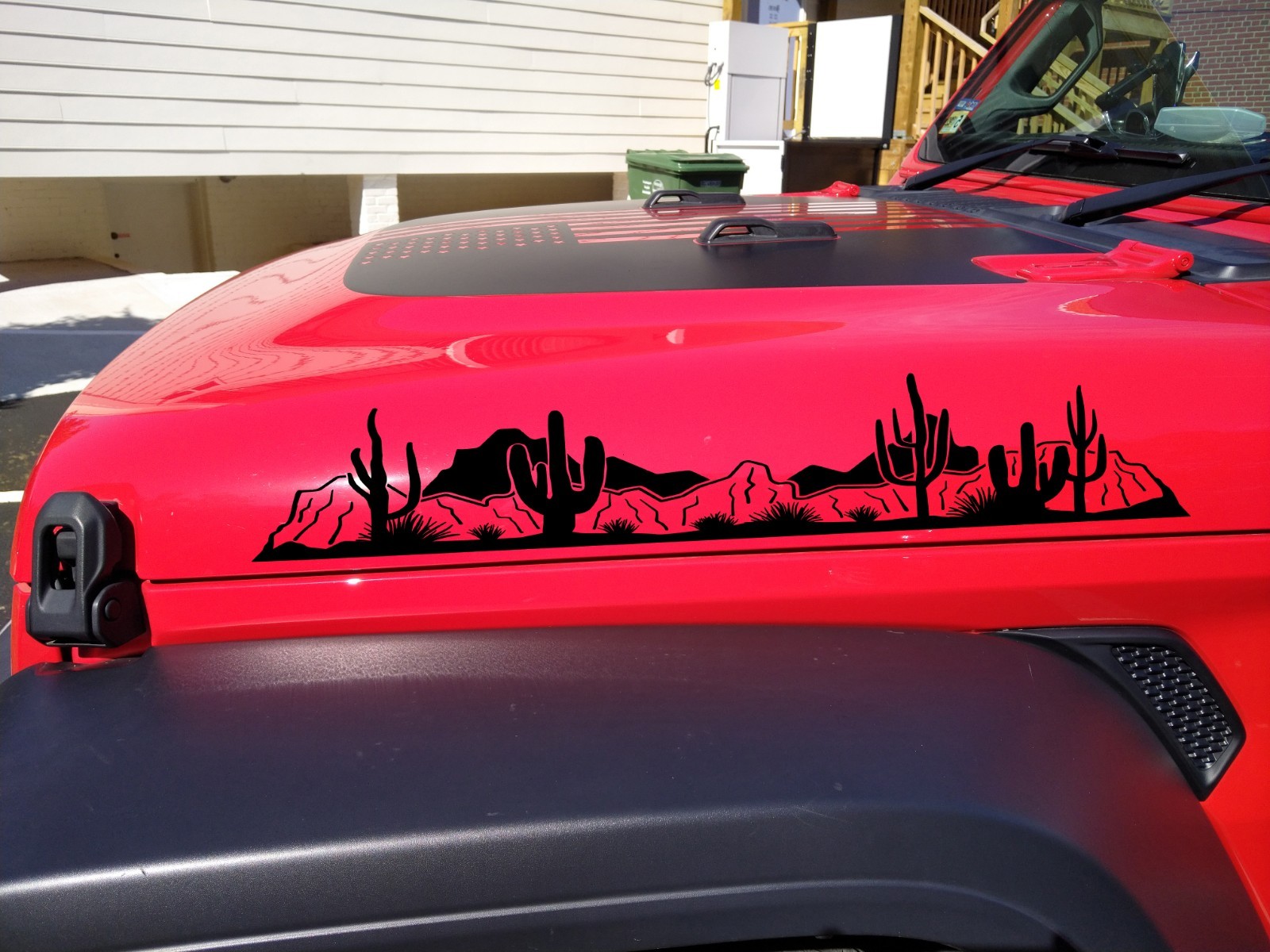 Desert Cactus Mountain V14 Vinyl Decal Camper RV Trailer Truck Travel Sticker