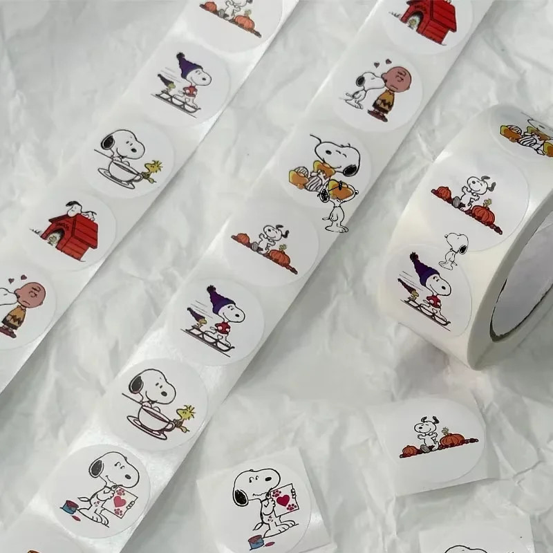 500Pcs Snoopy Cute Stickers Cartoon Anime Derivative Peripherals Creative Doodle