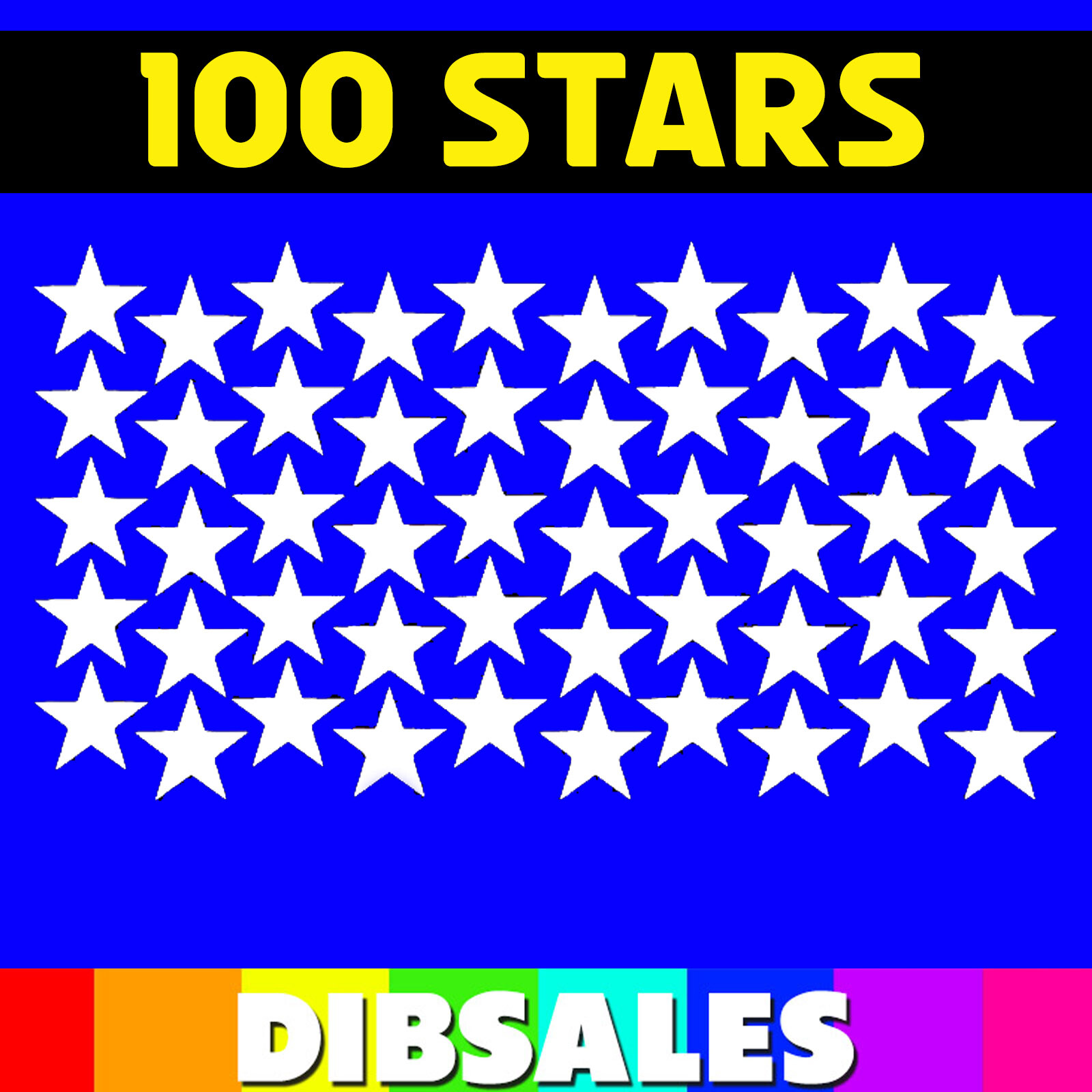 Star stickers! Pick your size and color! Permanent outdoor glossy vinyl decals.