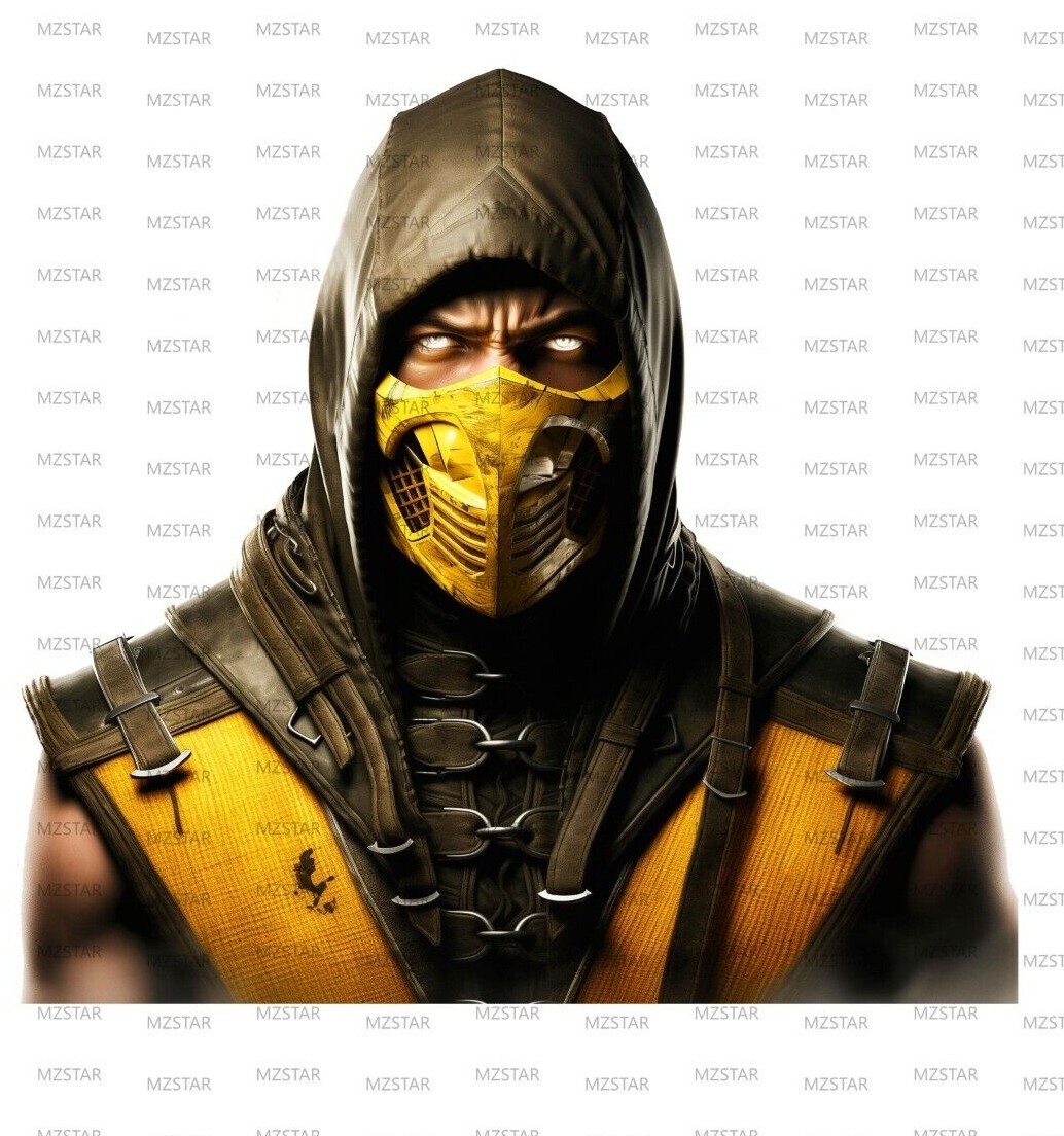 Mortal Kombat Scorpion killer waterproofing glossy sticker decal G