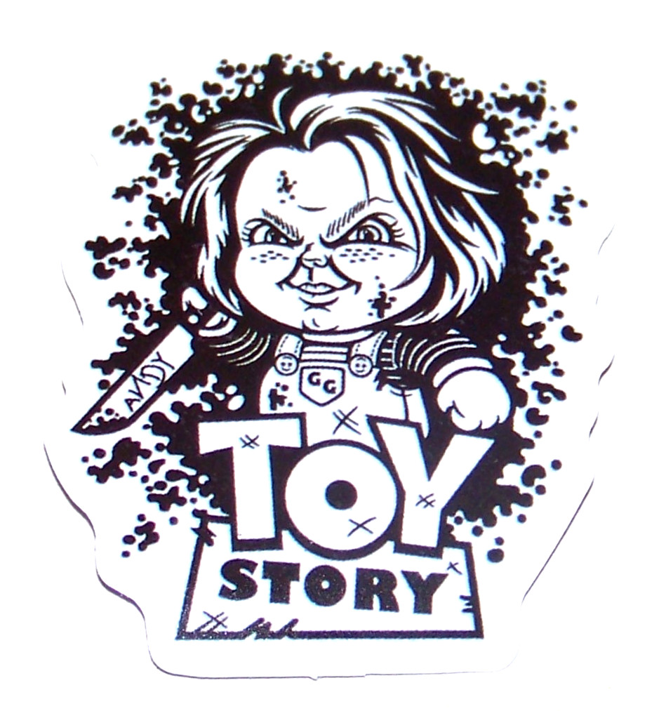 CHUCKY Child's Play Cut Sticker Decal Movie Horror Chucky Doll Film