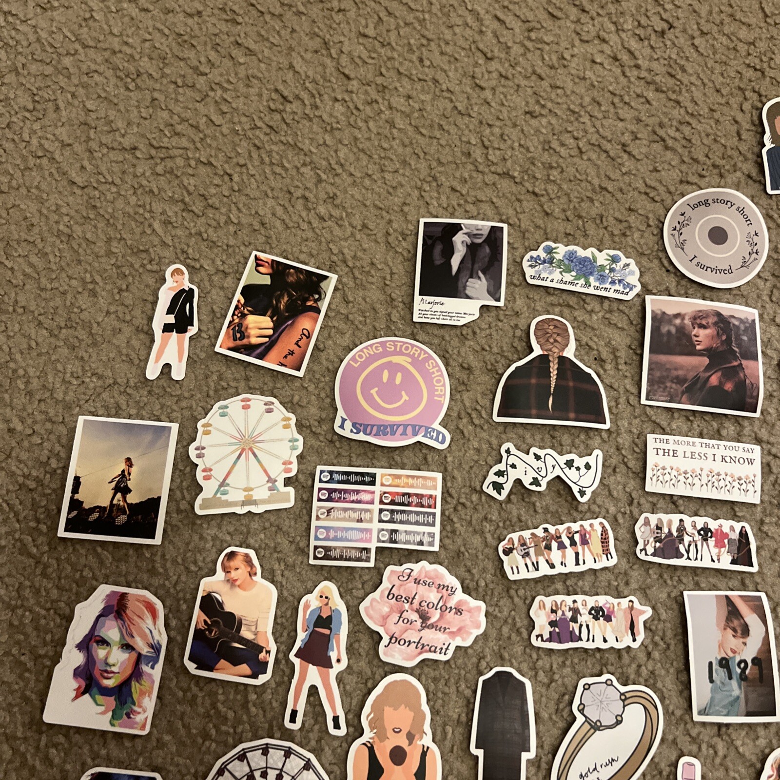 100 Piece Taylor Swift Stickers Laptop Luggage Decals Dope Wall Sticker Lot A