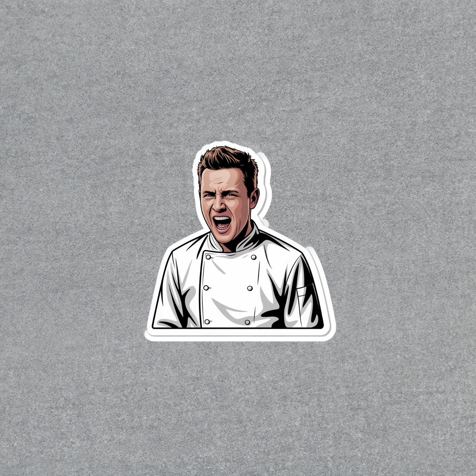 Angry Chef Kitchen Humor Vinyl Sticker Decal for Laptops and Water Bottles #6742
