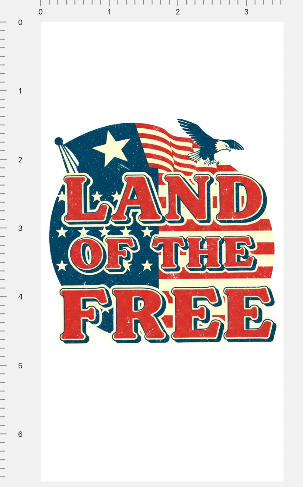 Land of the Free Custom Sticker 4" x 7" Sheet American Flag Bald Eagle US USA