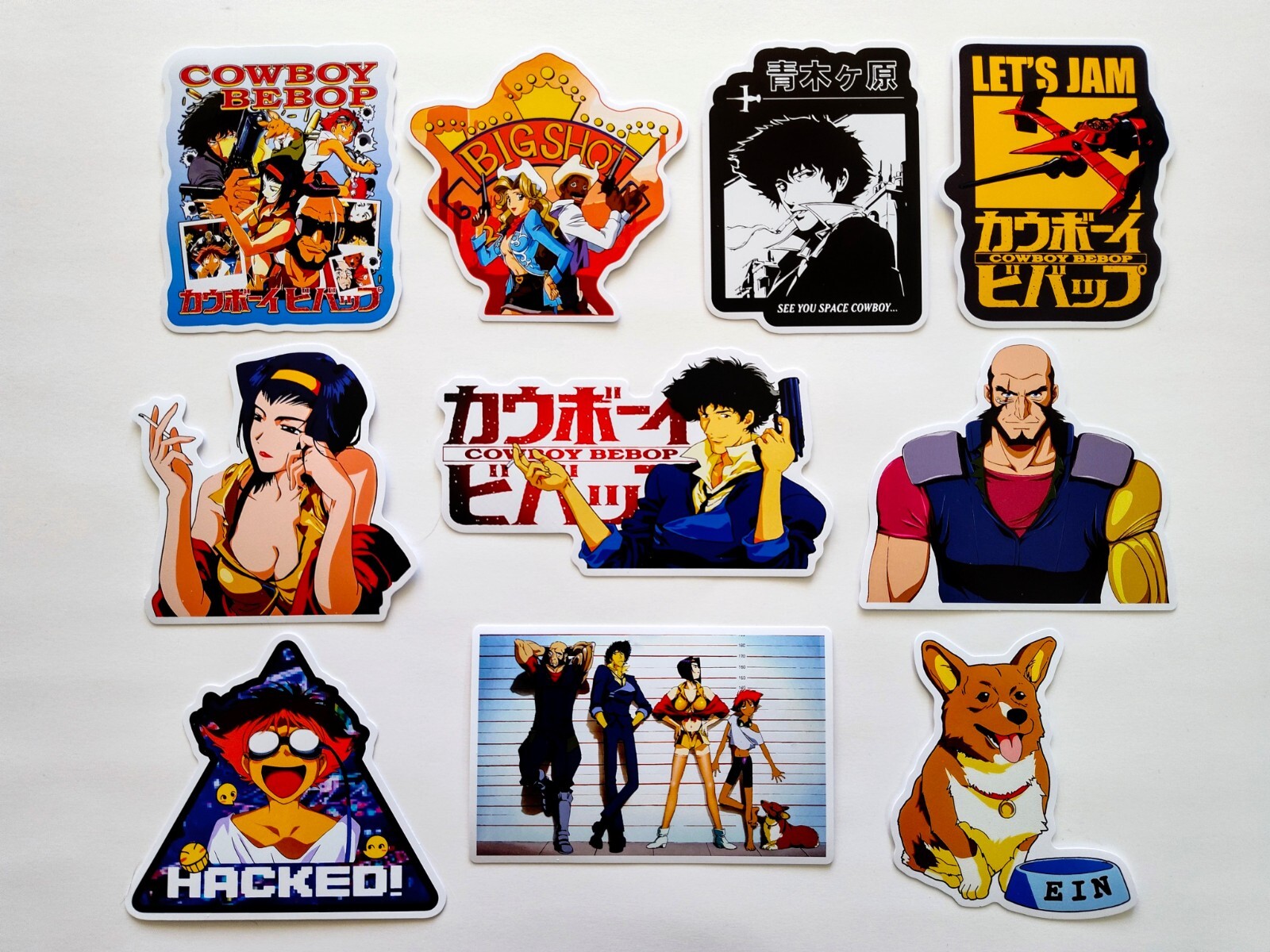 Cowboy Beep Bop Sticker Pack (10) Anime Spike Spiegel Manga Faye Valentine