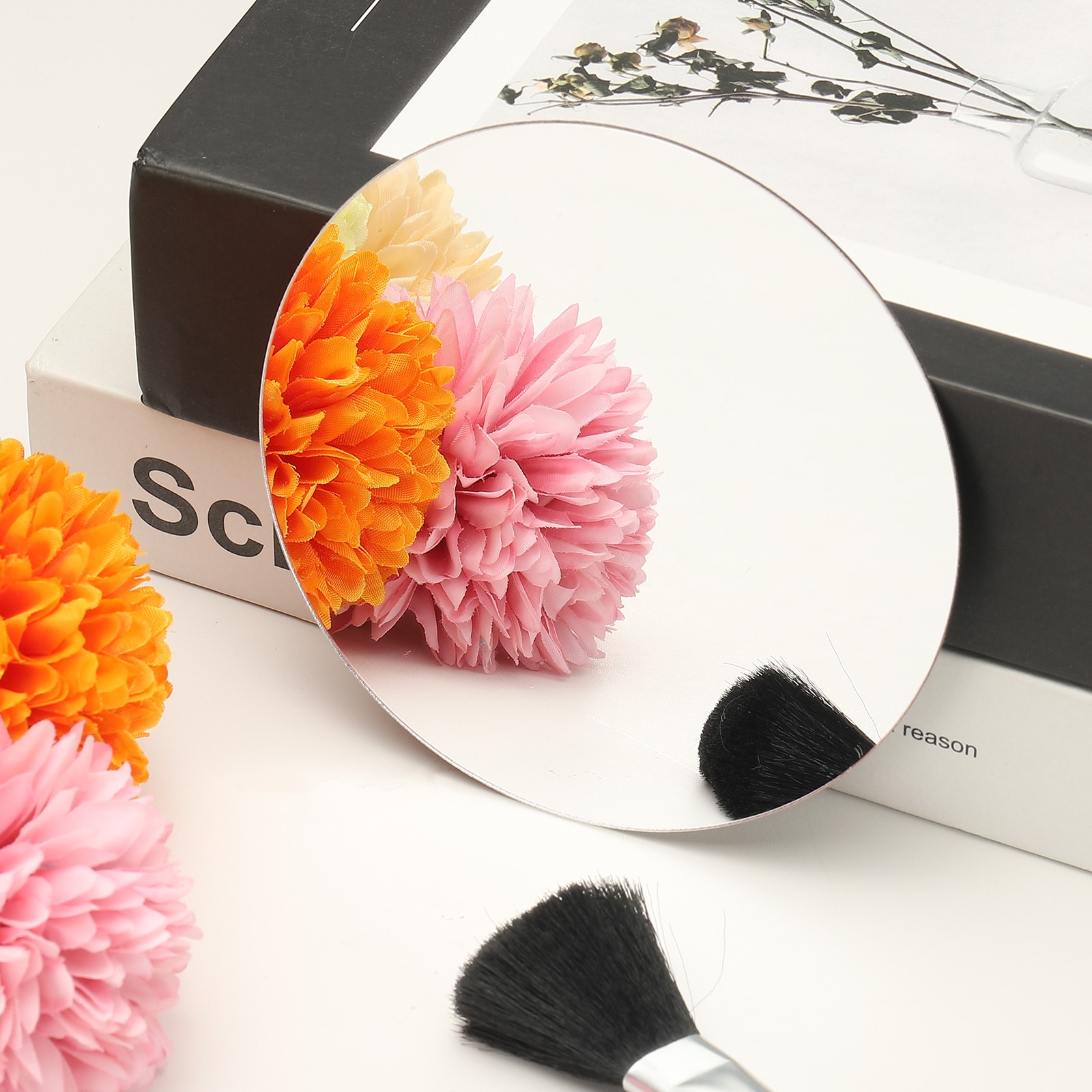 8Pcs Acrylic Mirror Sheet, 2" Circle Self Adhesive Mirror